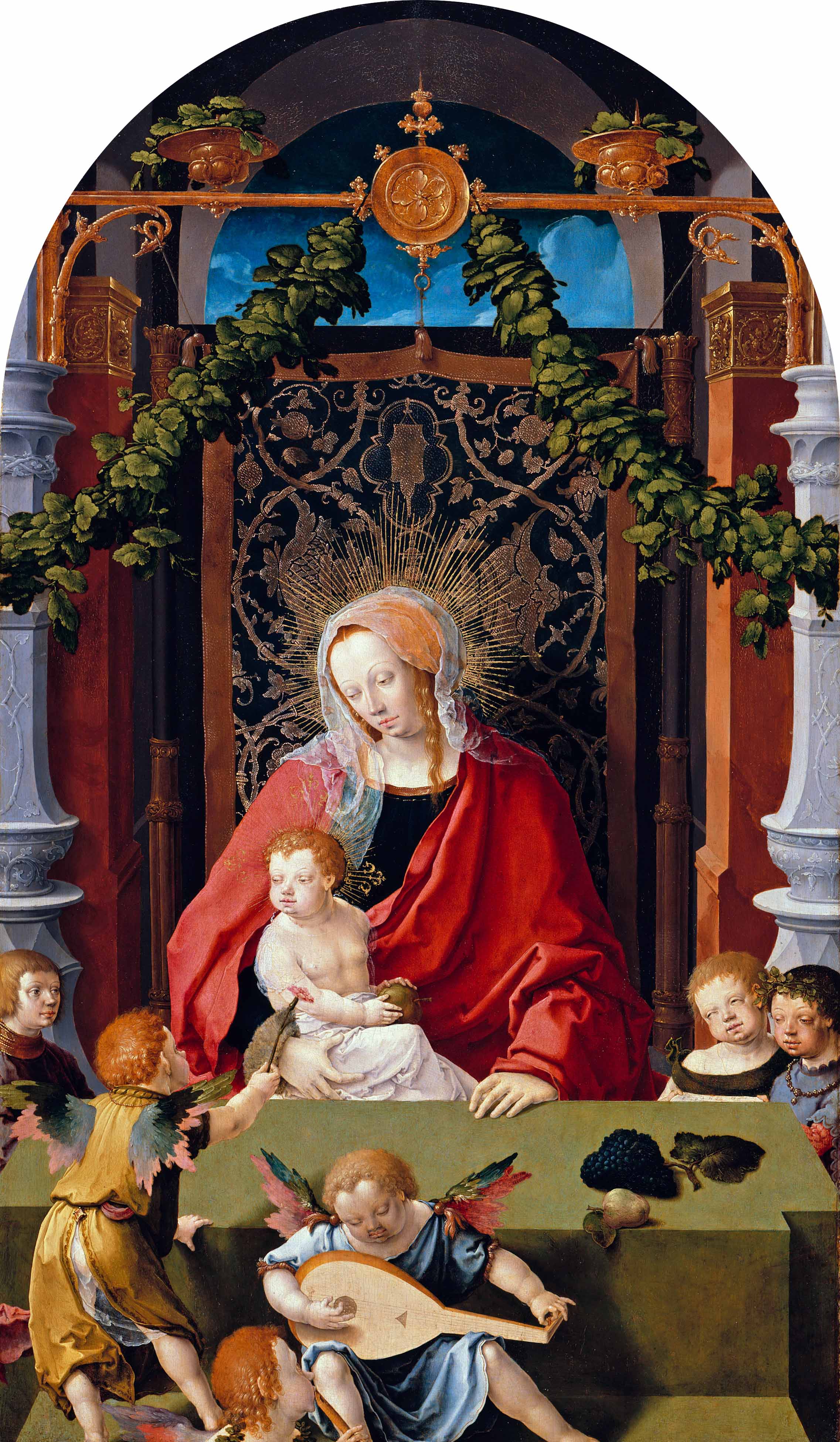 Lucas van Leyden Madonna and Child or Virgin and Child with Angels